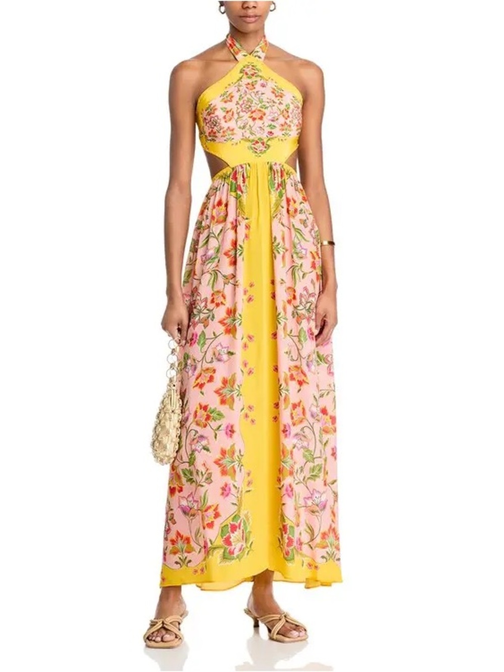 Farm Rio Beauty Scarf Maxi Halter Dress size XS - Picture 4 of 11